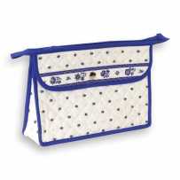 Trousse cosmétique pour maquillage Calissons blanc bleu
