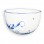large individual salad bowls earthware hand painted white blue