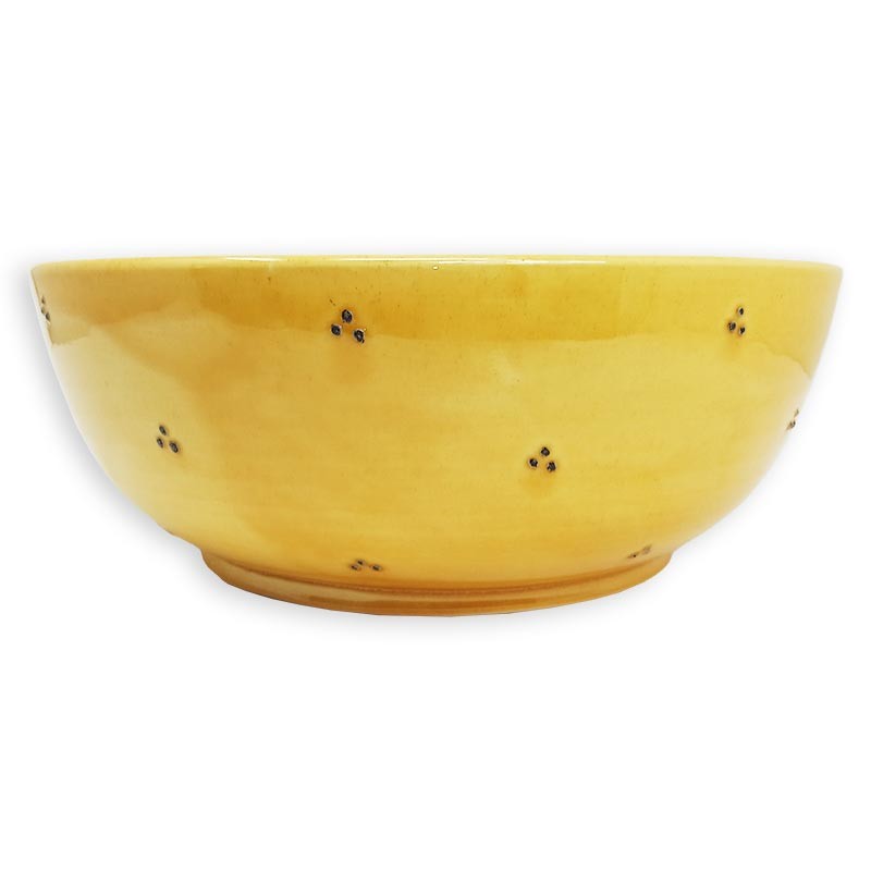 Large ceramic fruit or salad serving bowl Provence authentic craft