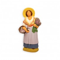 woman with lavender figurine