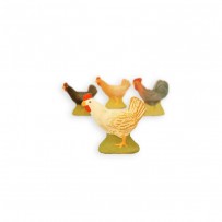 Small animal figurines -  White hen