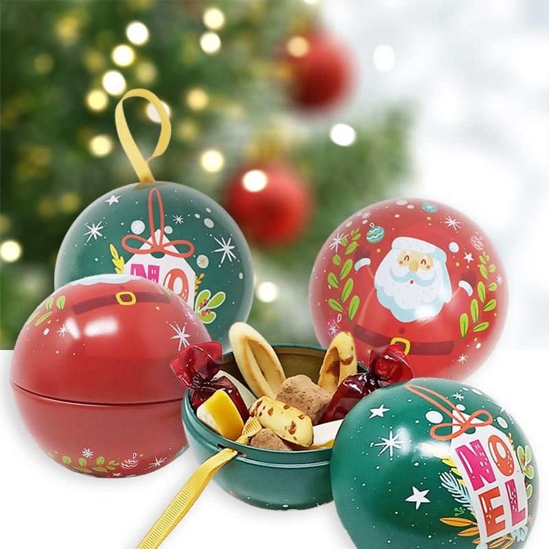 Boule de Noel garnie de confiseries artisanales x2