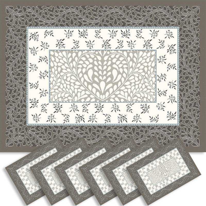 Sets de table tissé Jacquard Aubrac (x6)