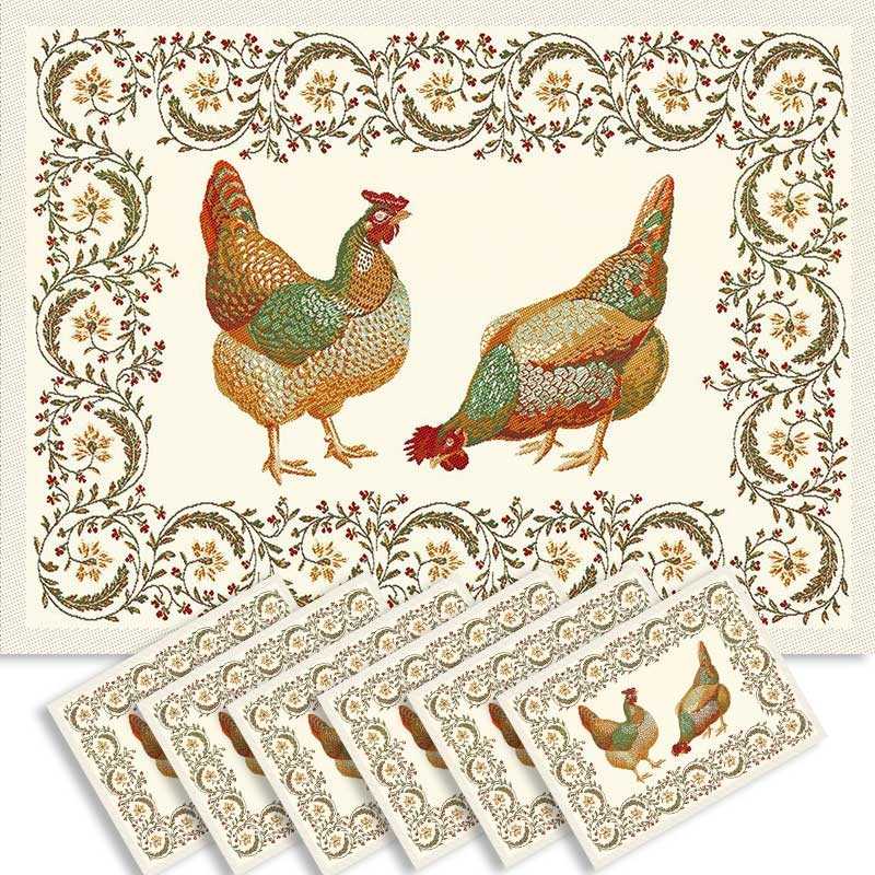 Placemat Jacquard woven Chanteclair (x6)