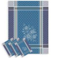 french blue kitchen towels jacquard fabric