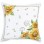 sunflower pattern square cushion covers white color reverse side
