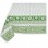 Nappe carrée verte en coton imprimé Bastide double rayure
