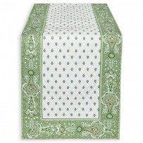 Chemin de table cadré vert par Marat d'Avignon