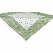 tapis table matelassé vert provençal
