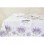white rectangle tablecloth cotton fabric lavender pattern
