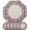 Table mats octagonal Calissons Fleurette white red