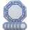 Table mats octagonal Calissons Fleurette white blue