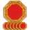 Table mats octagonal Calissons Fleurette red yellow