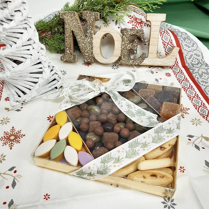 Coffret gourmand de Noel garni de confiseries artisanales - Label EPV