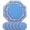 Table mats octagonal Calissons Fleurette lavender