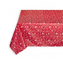 nappe de noel en tissu rouge