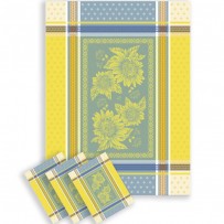 hanging dish towels - floral towels - yellow dish towels