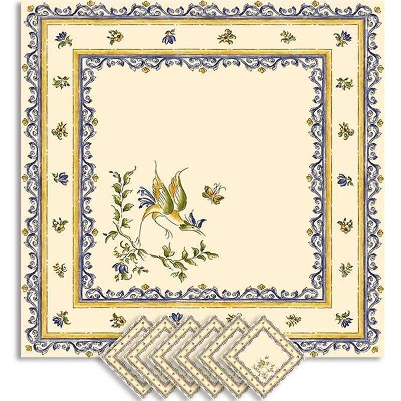 Table napkin printed Moustiers (x6)