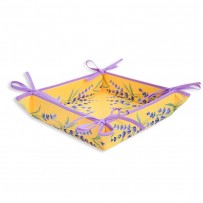 corbeille vide poche en coton motif lavande