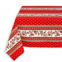 60x60 square tablecloth Avignon stripe, Marat d'Avignon red