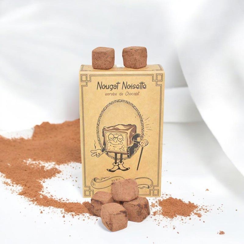 Chocolate and nougat truffles - box of 150 g