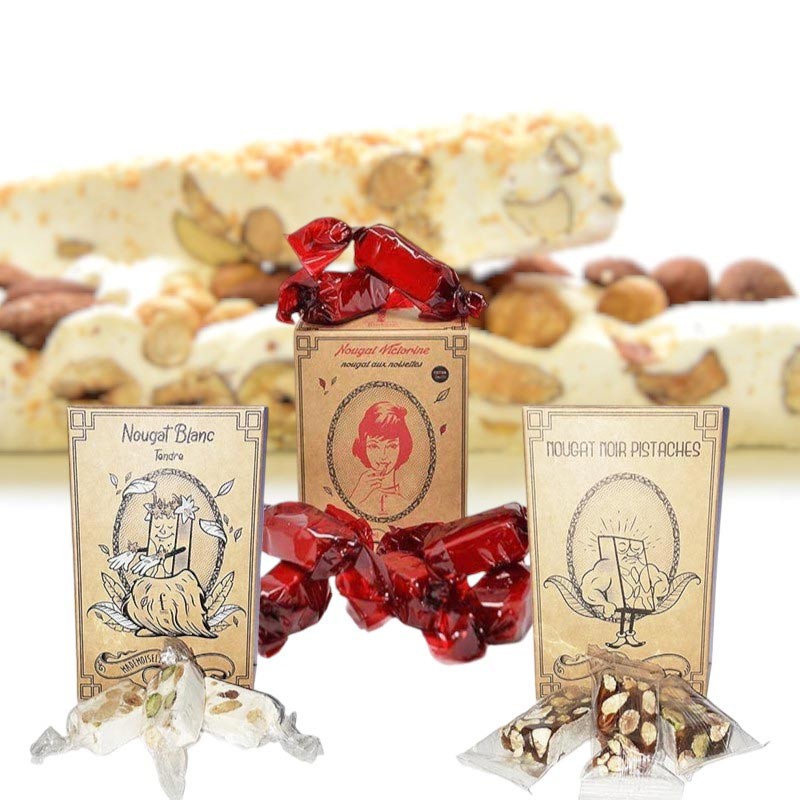 Authentic nougats from Provence in papillotes
