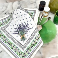 Fabric napkins lavender pattern