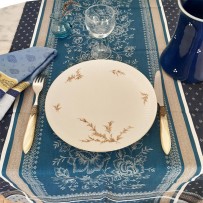 luxury table runner in blue
