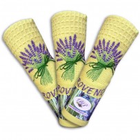 Serviette main (x3) en nid d’abeille, motif Lavande
