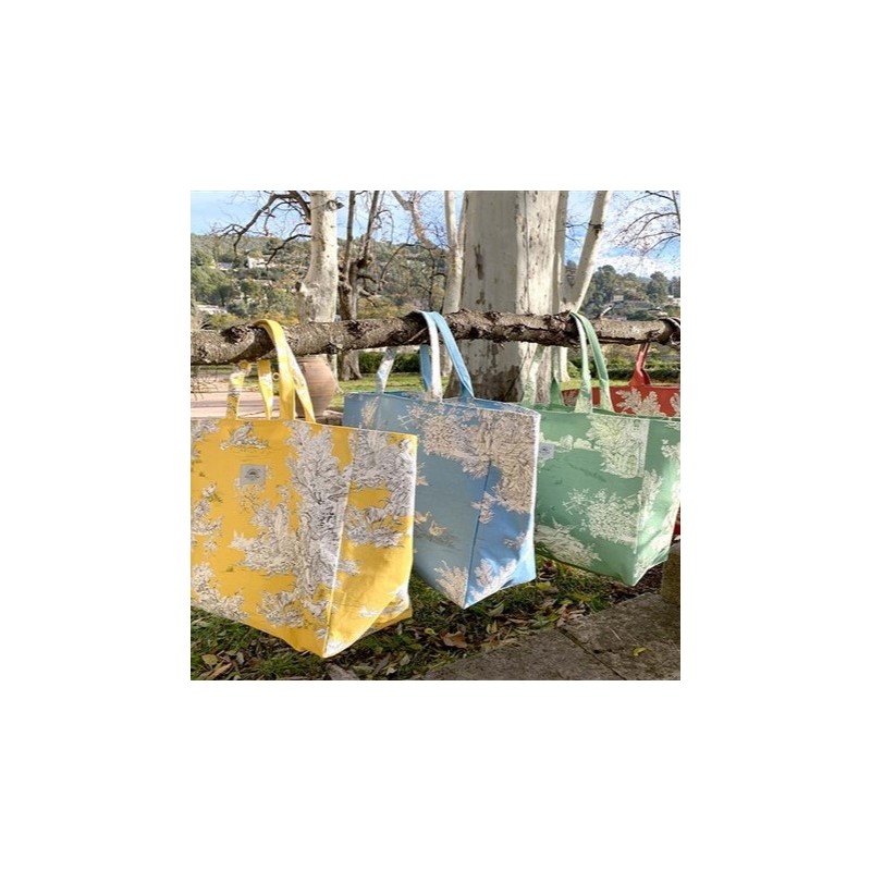 Sac cabas souple toile de Jouy Pastorale