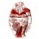 paniere ronde en tissu couleur rouge