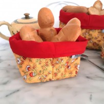 panier rond en tissu