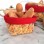 panier rond en tissu
