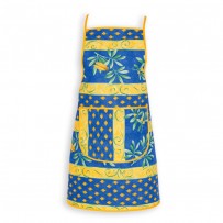 blue kitchen apron