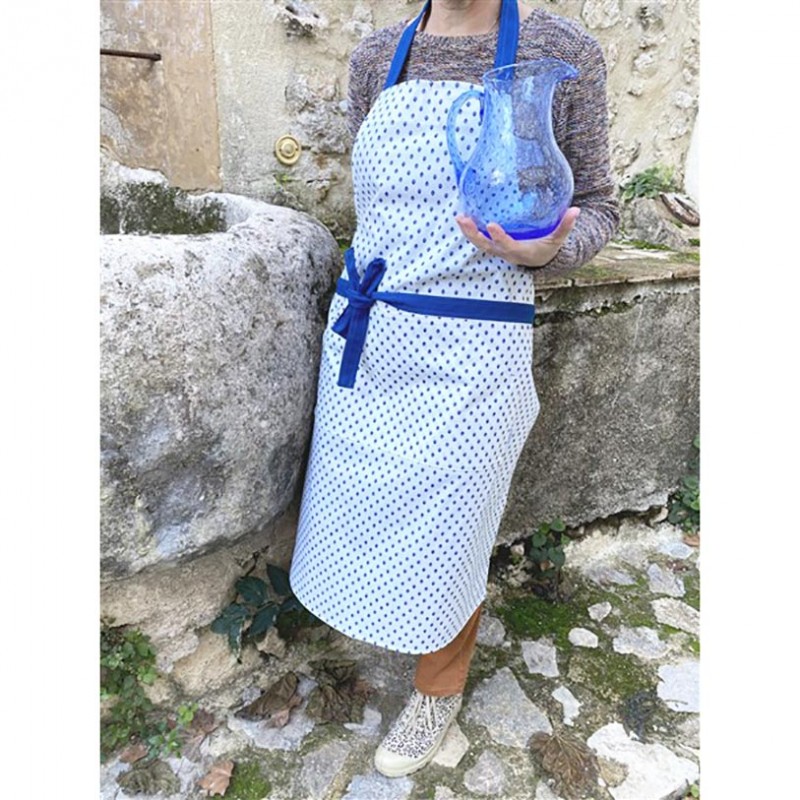 Oilcloth apron with pockets Esterel