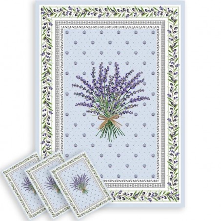 lavender tea towels - all cotton dish towels