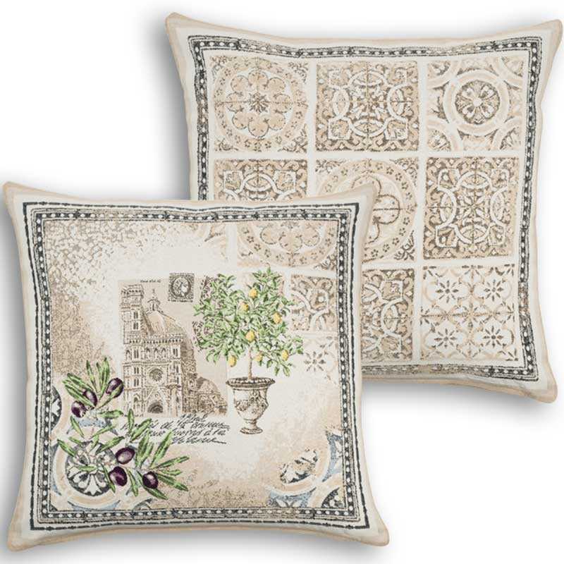 Housse de coussin tissé Jacquard Riviera