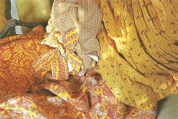 cotton fabrics - yellow indiennes