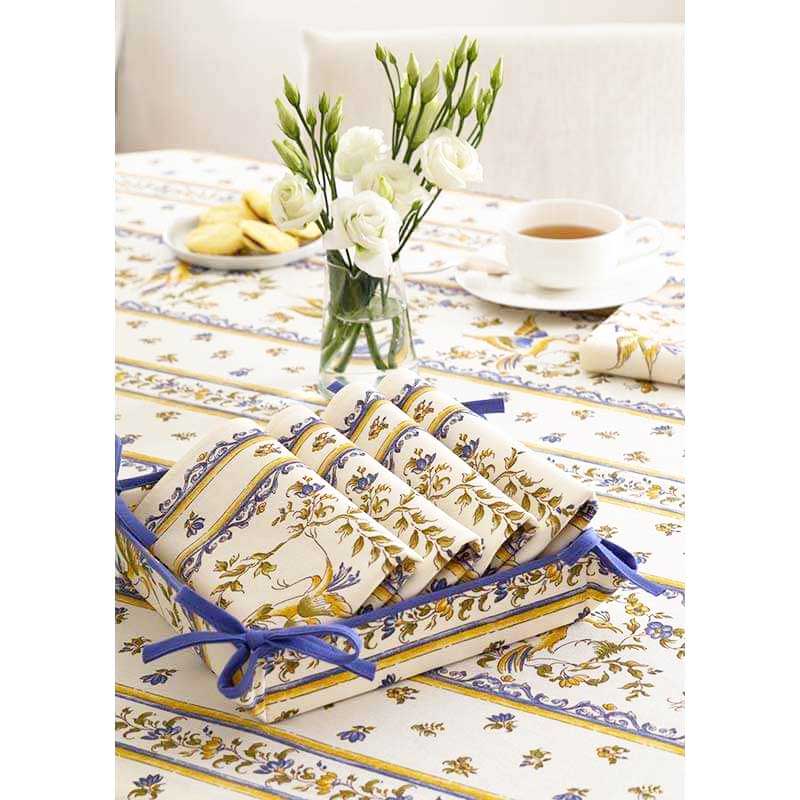nappe provencale rectangulaire en tissu imprimé Mosutiers