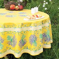 nappe provencale en tissu imprimé lavande