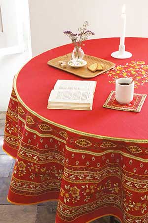 nappe provencale ronde en tissu imprimé Avignon